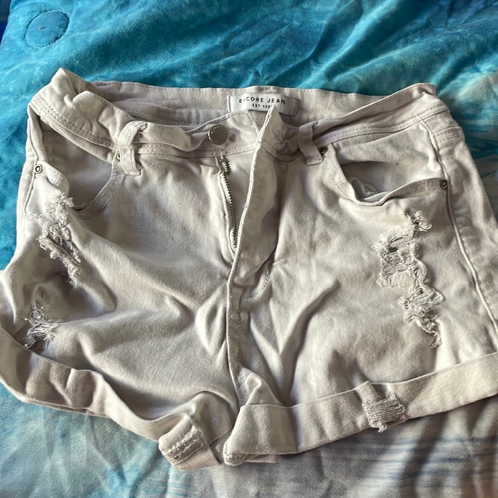 White ripped jeans